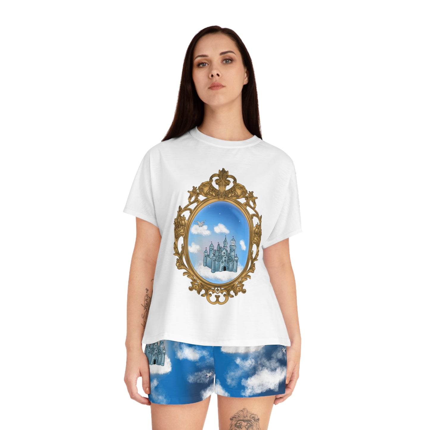 Castles in the Sky Women's Short Pajama Set