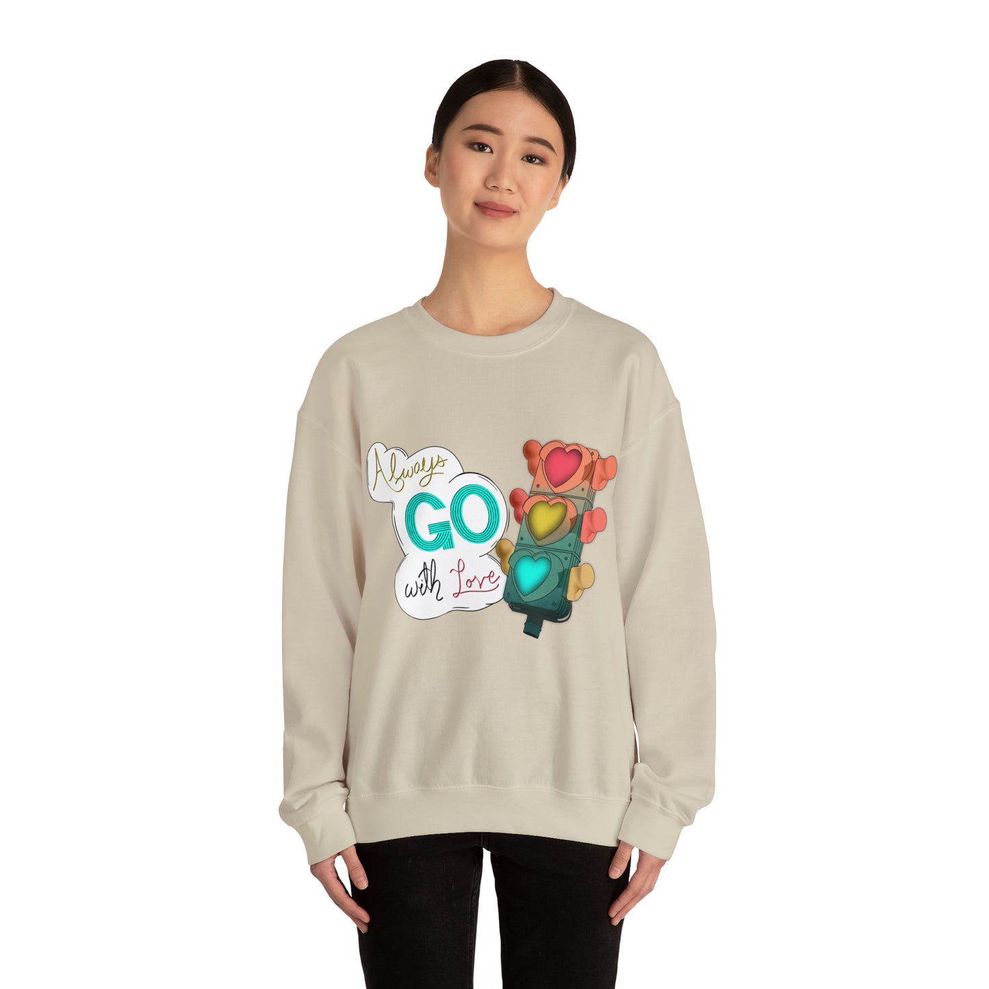 Always Go With Love Unisex Heavy Blend™ Crewneck Sweatshirt