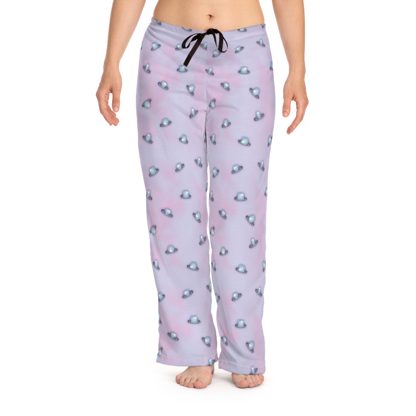 Wedding Rings Purple Women's Pajama Pants