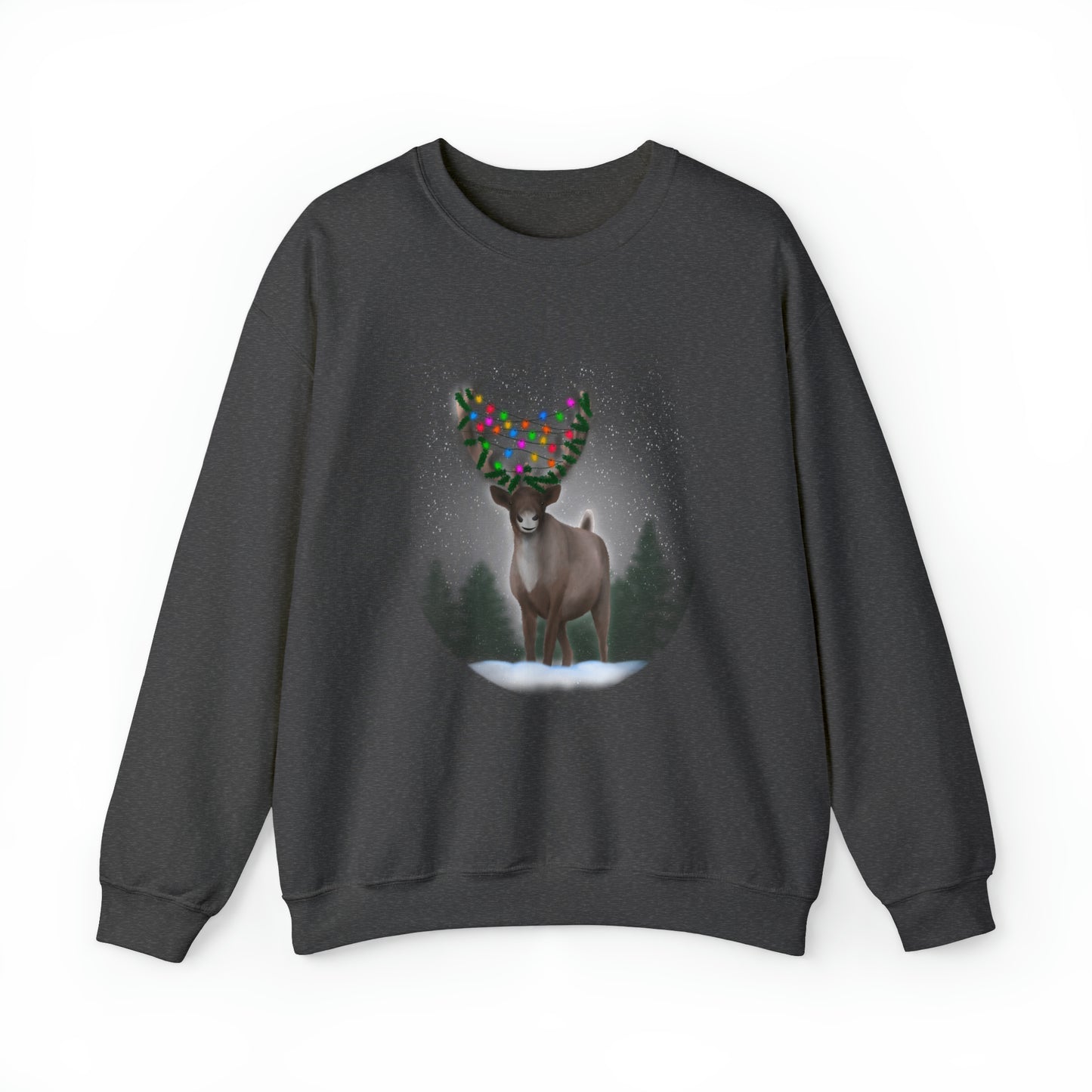 Holiday reindeer Unisex Heavy Blend™ Crewneck Sweatshirt