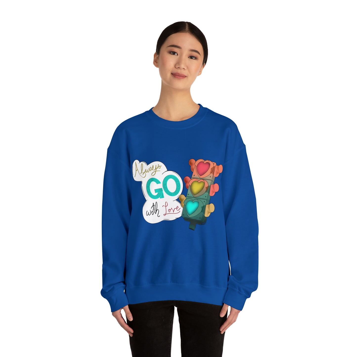 Always Go With Love Unisex Heavy Blend™ Crewneck Sweatshirt