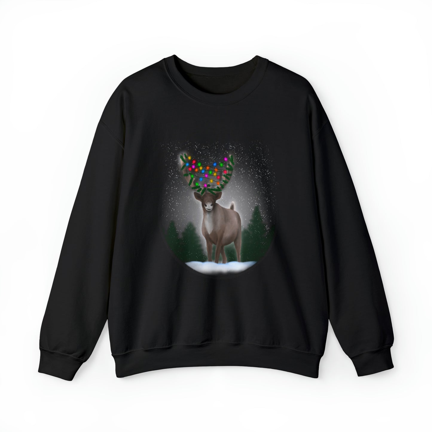 Holiday reindeer Unisex Heavy Blend™ Crewneck Sweatshirt