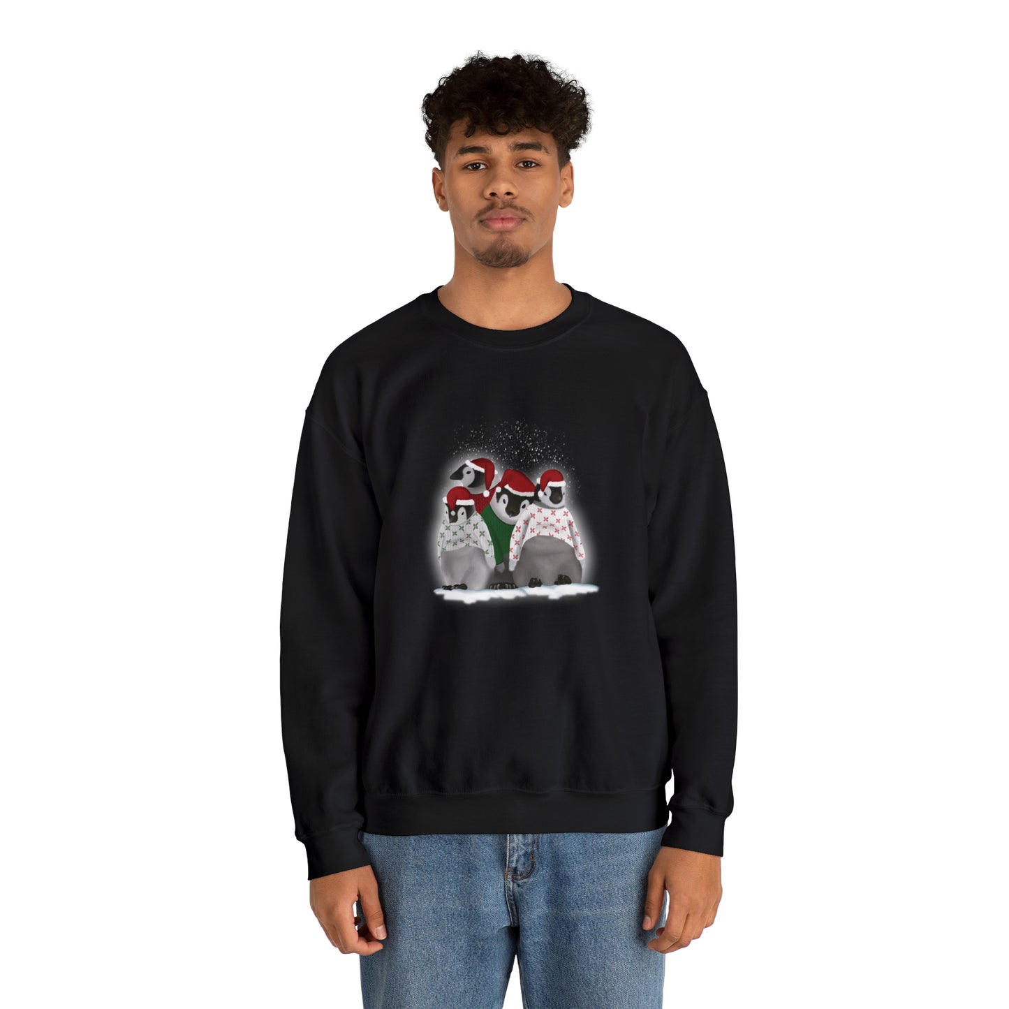 Penguins in Christmas Sweaters Unisex Heavy Blend™ Crewneck Sweatshirt