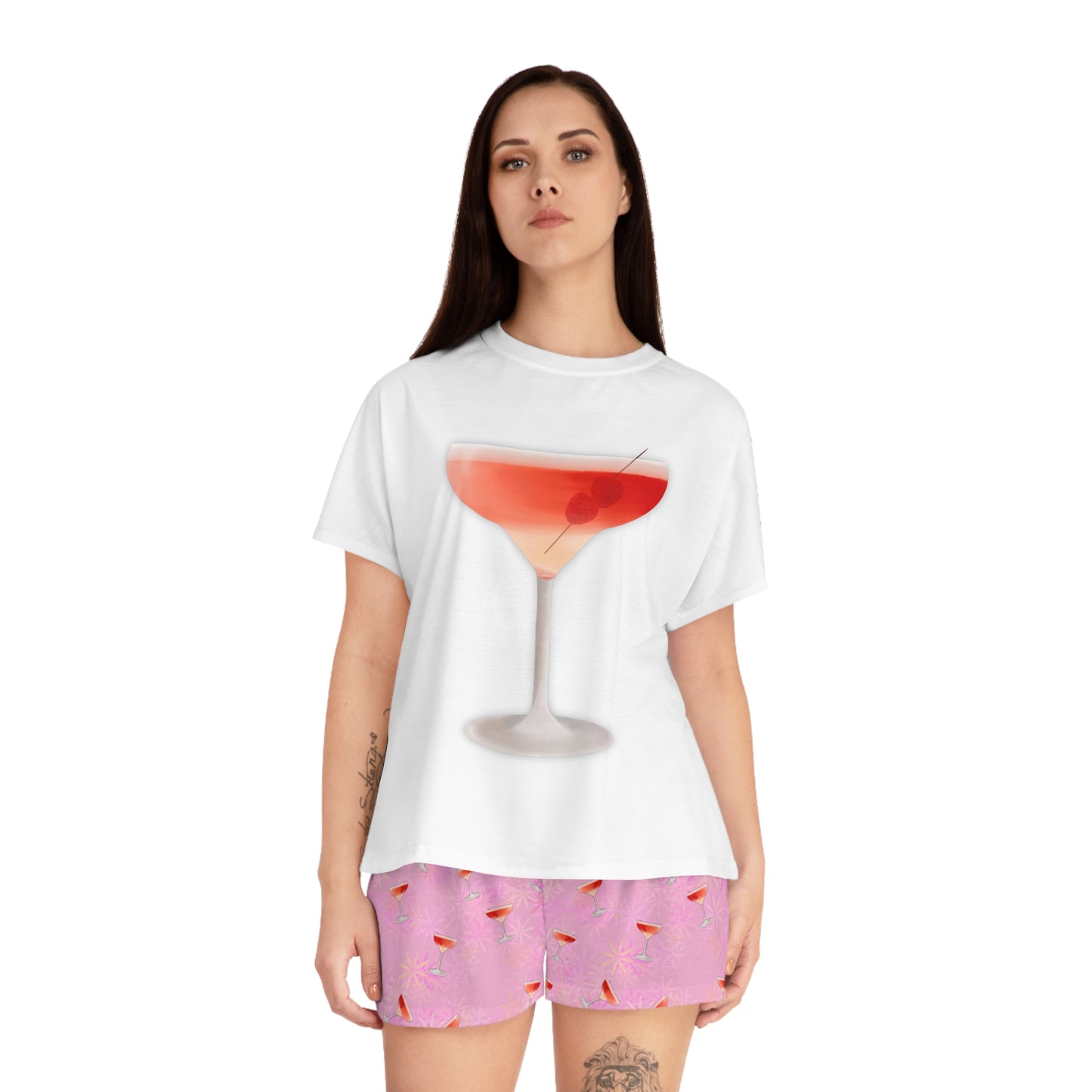 Martini collection: Raspberry Martini Women's Short Pajama Set