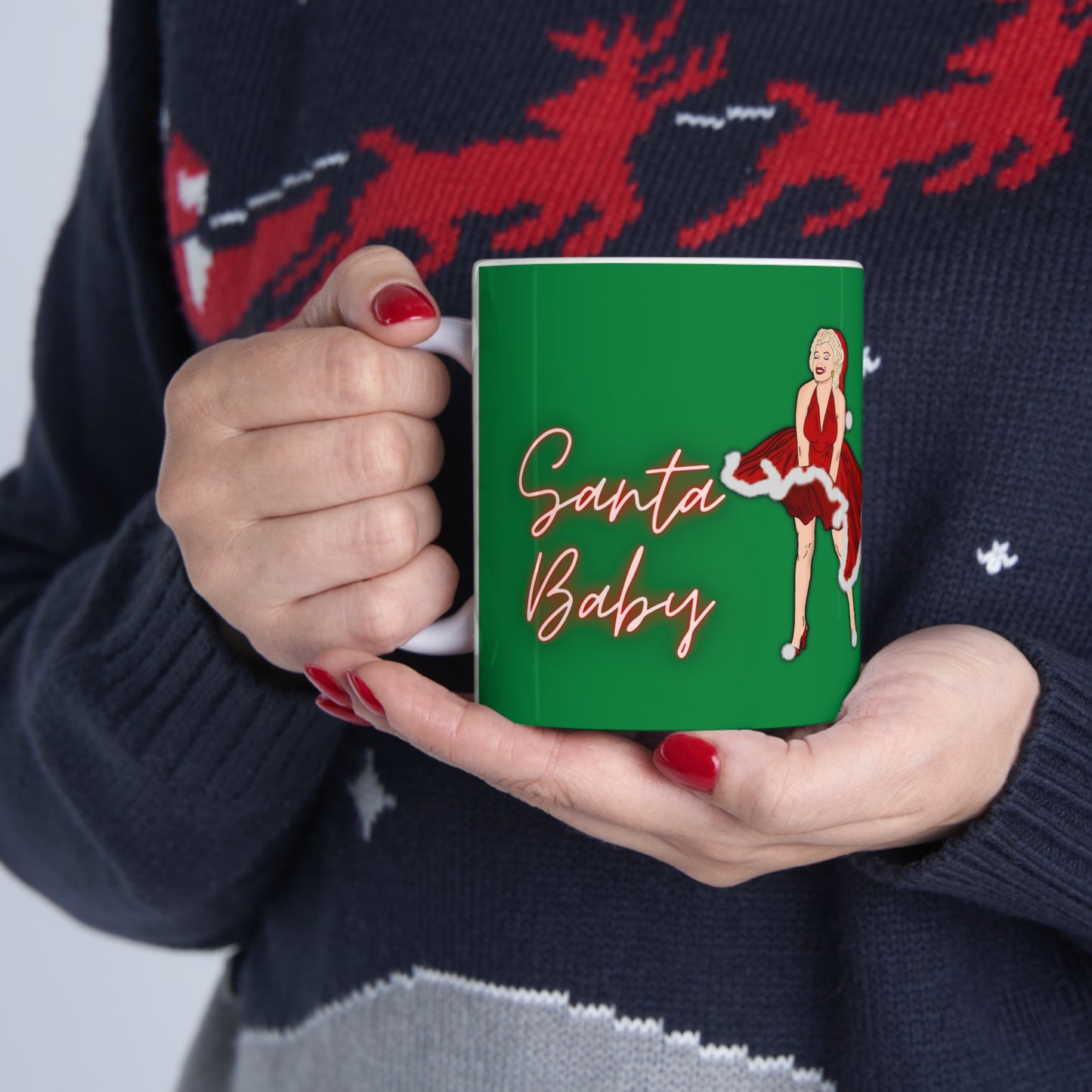 Monroe Christmas Ceramic Mug 11oz