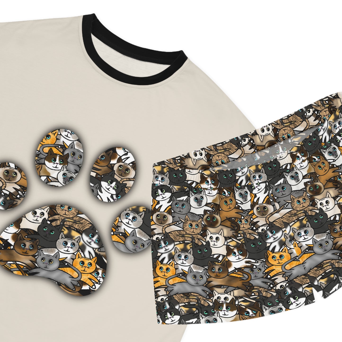 Cat Lovers Women's Short Pajama Set