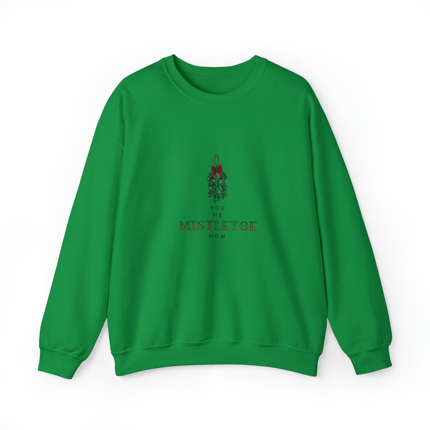 You. Me. Mistletoe. Now Unisex Heavy Blend™ Crewneck Christmas Sweatshirt