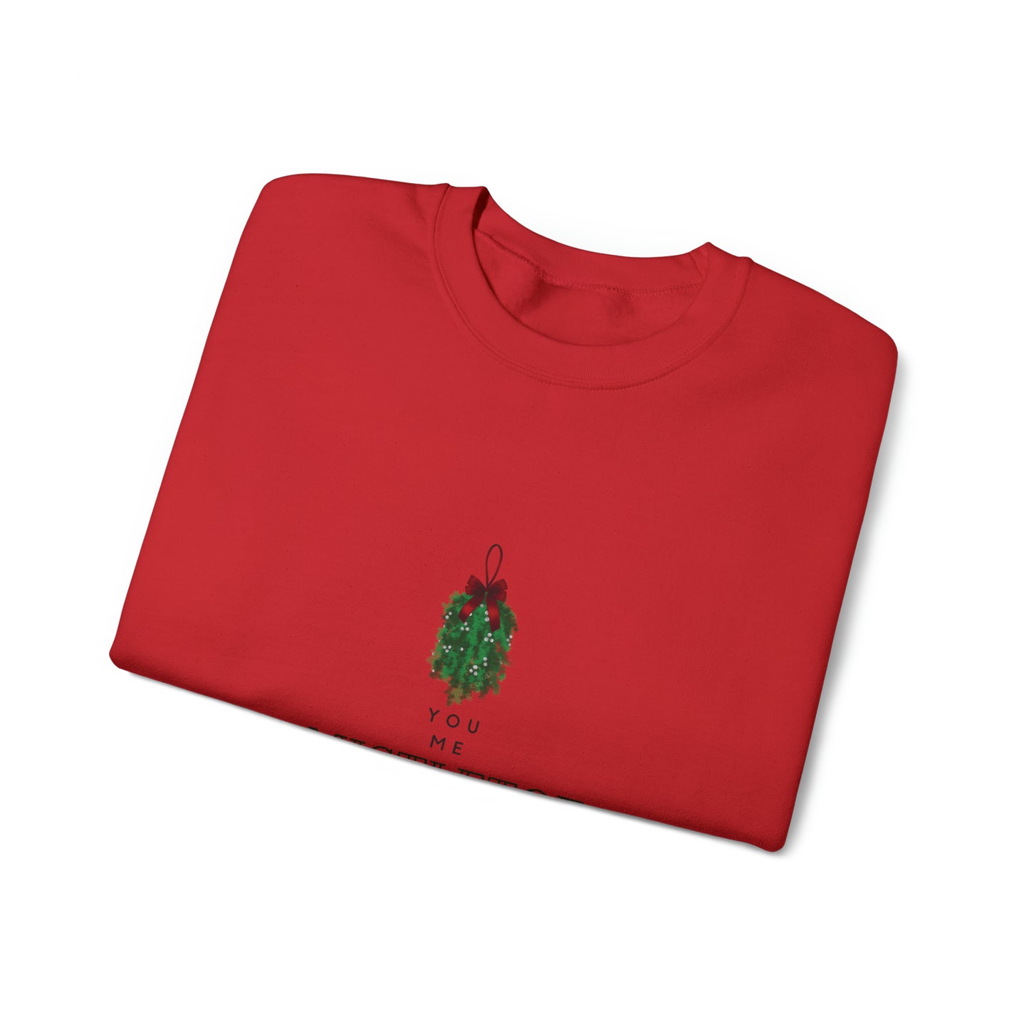 You. Me. Mistletoe. Now Unisex Heavy Blend™ Crewneck Christmas Sweatshirt