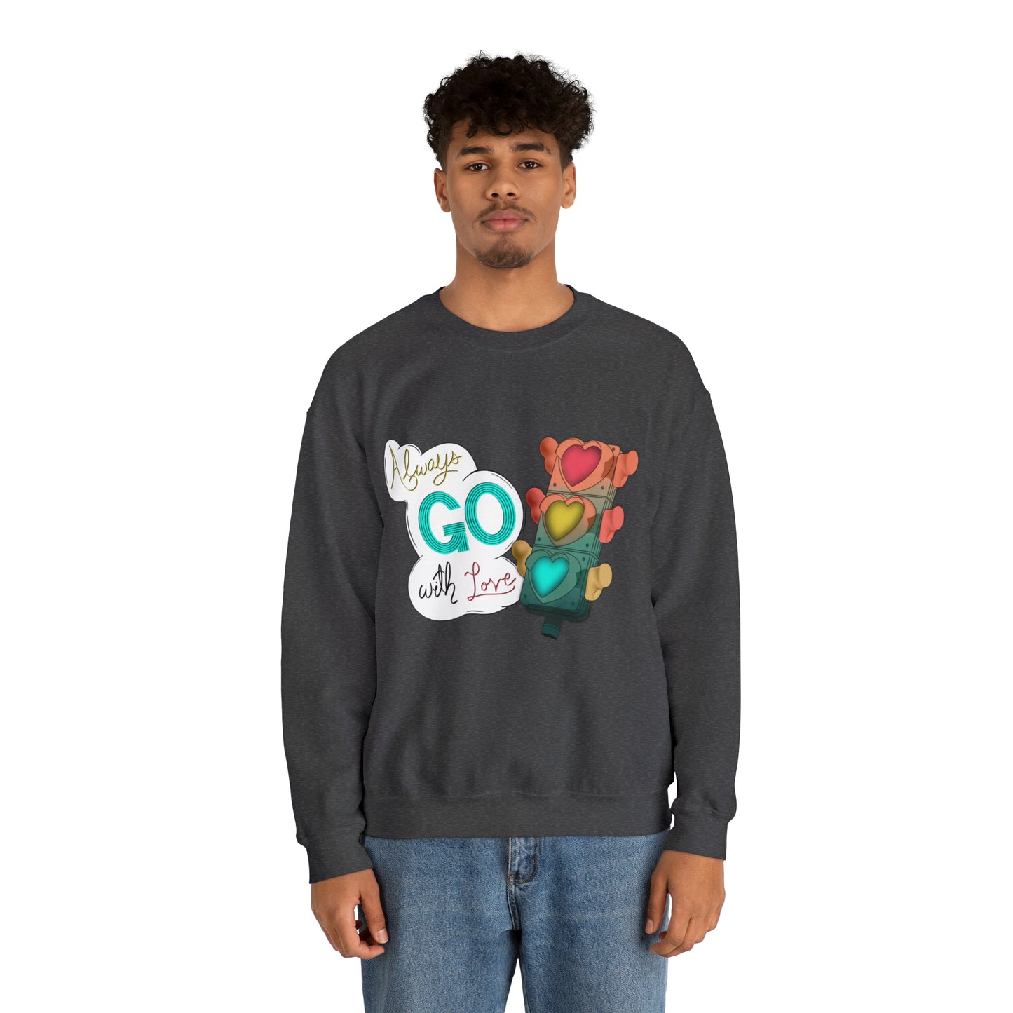 Always Go With Love Unisex Heavy Blend™ Crewneck Sweatshirt
