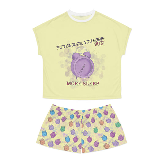Alarm Clocks Women's Short Pajama Set