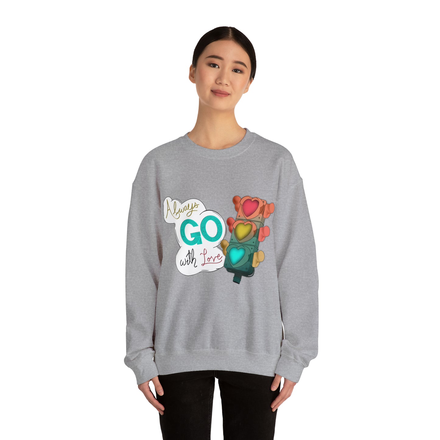 Always Go With Love Unisex Heavy Blend™ Crewneck Sweatshirt