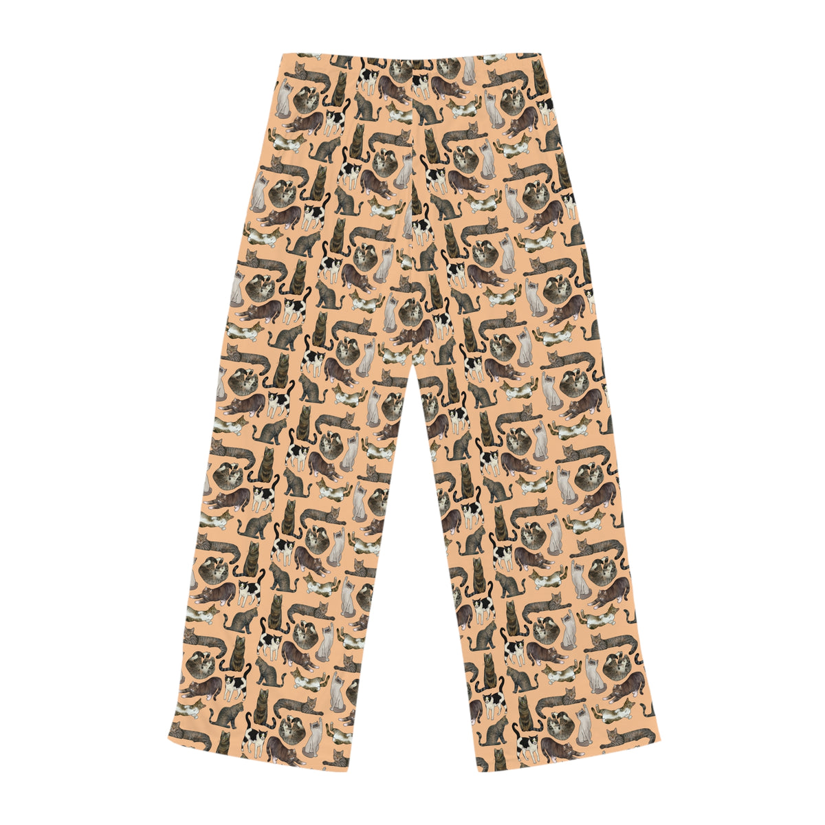 Cat Pattern Women's Pajama Pants — Cozy All-Over-Print Lounge Sleepwear