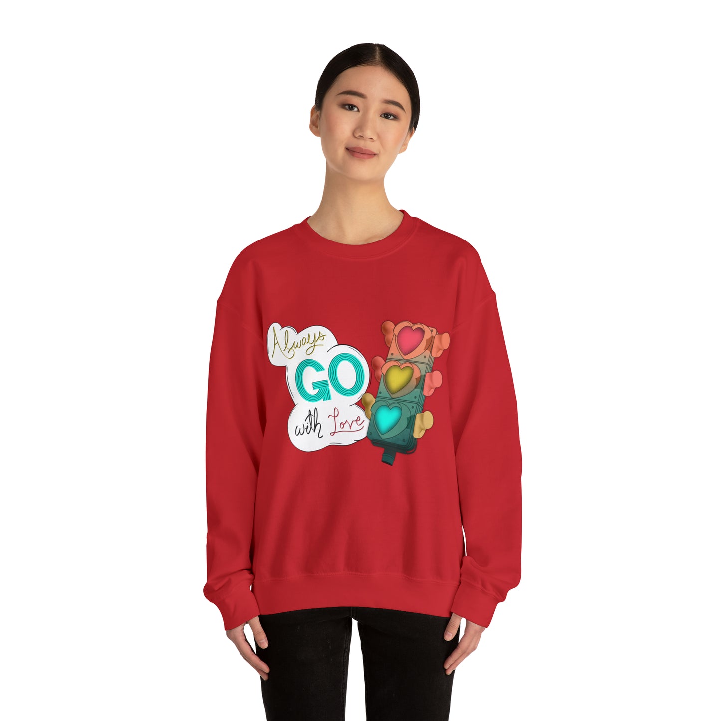 Always Go With Love Unisex Heavy Blend™ Crewneck Sweatshirt
