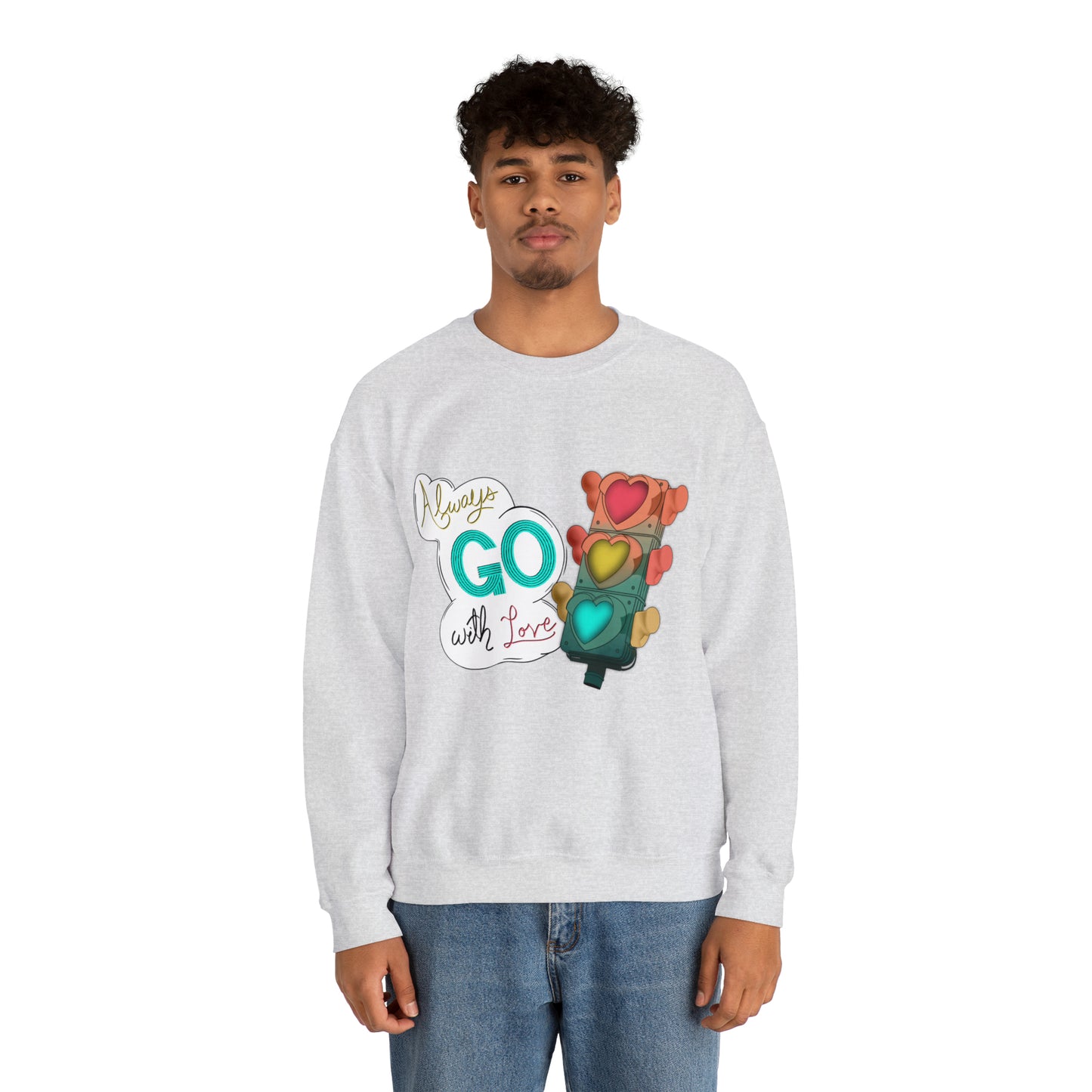 Always Go With Love Unisex Heavy Blend™ Crewneck Sweatshirt