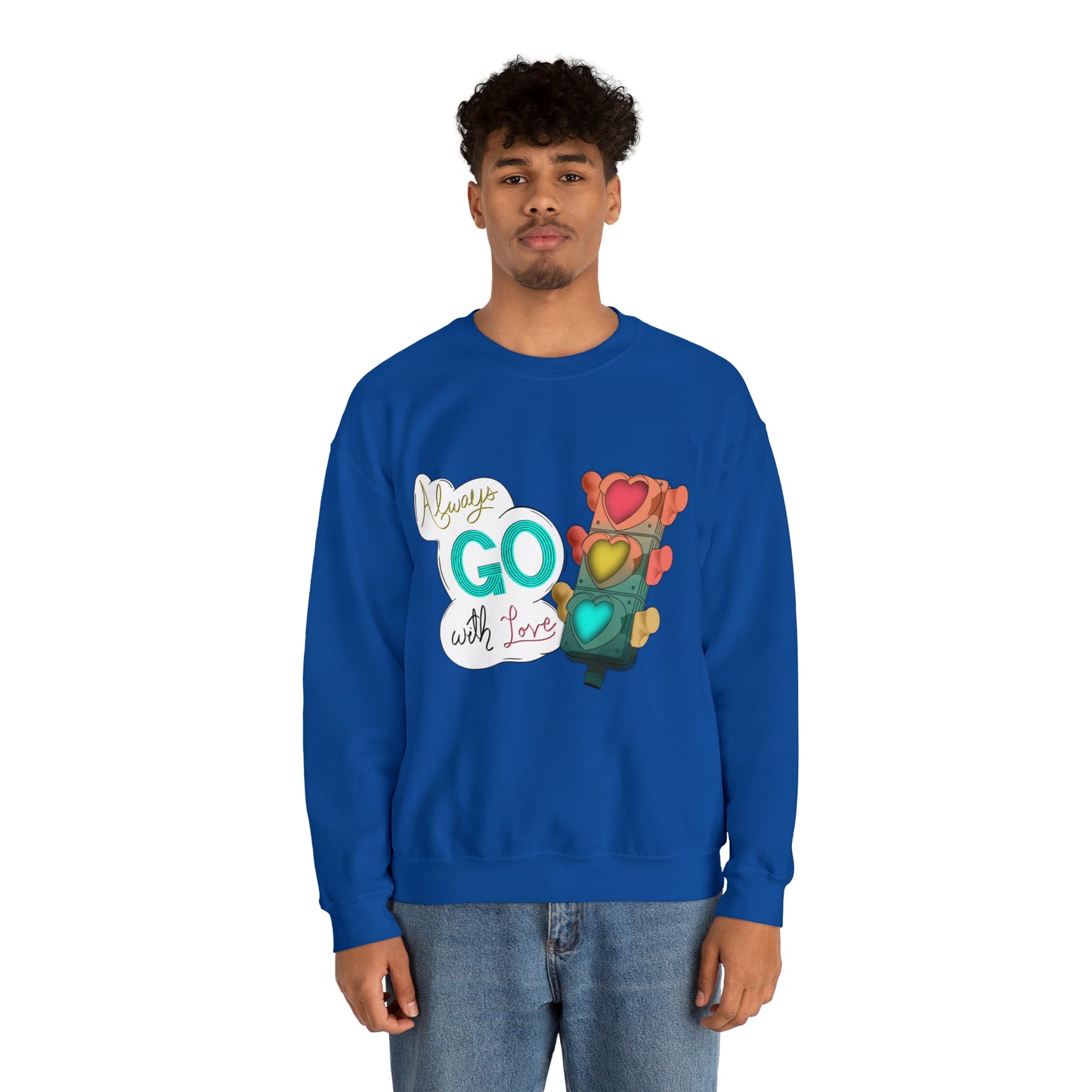 Always Go With Love Unisex Heavy Blend™ Crewneck Sweatshirt