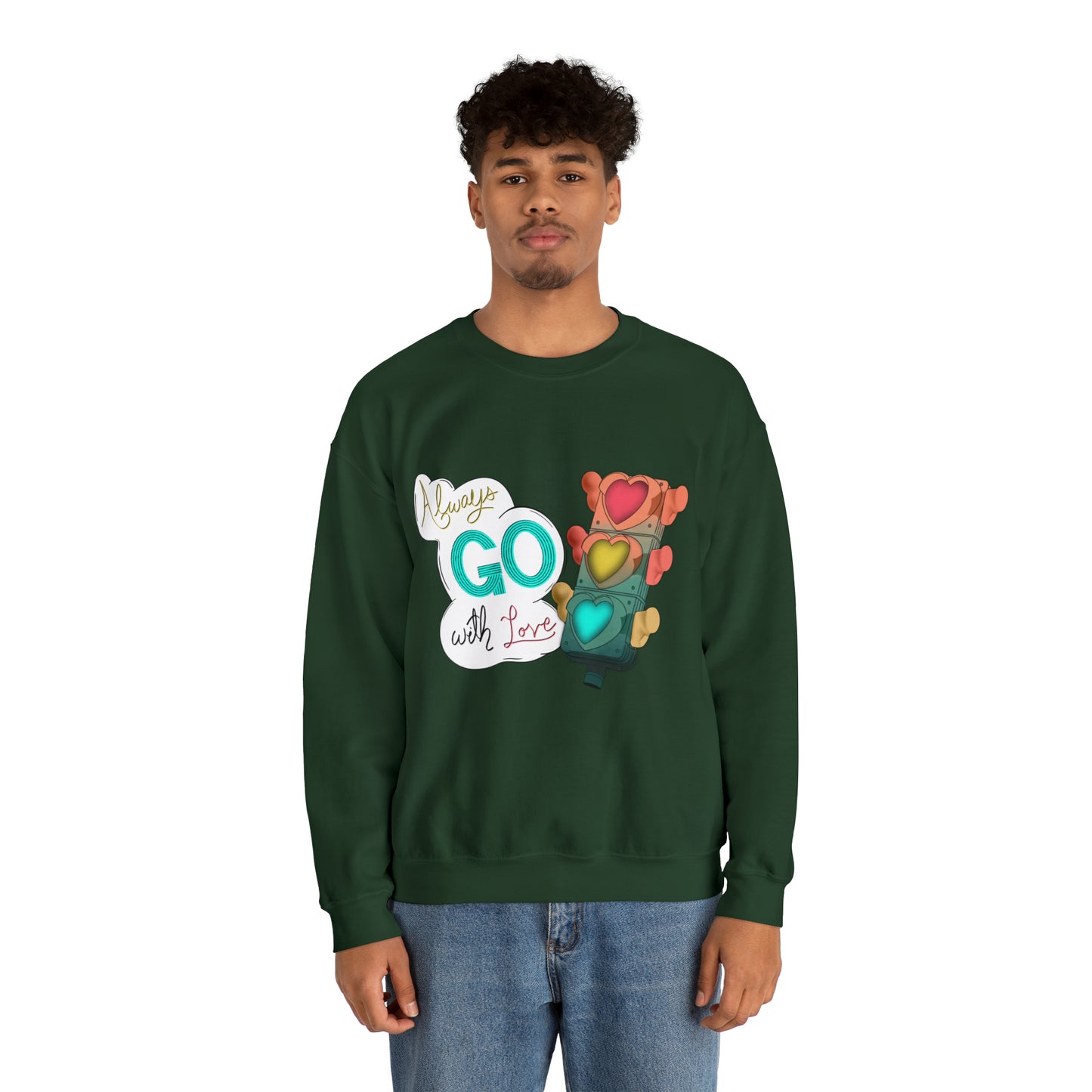 Always Go With Love Unisex Heavy Blend™ Crewneck Sweatshirt