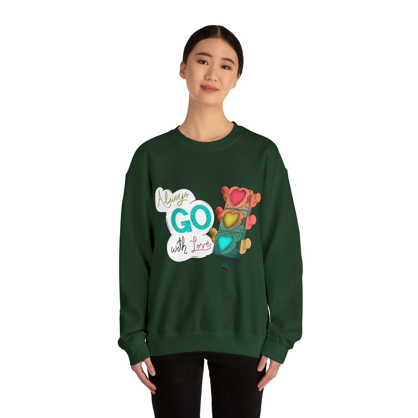Always Go With Love Unisex Heavy Blend™ Crewneck Sweatshirt
