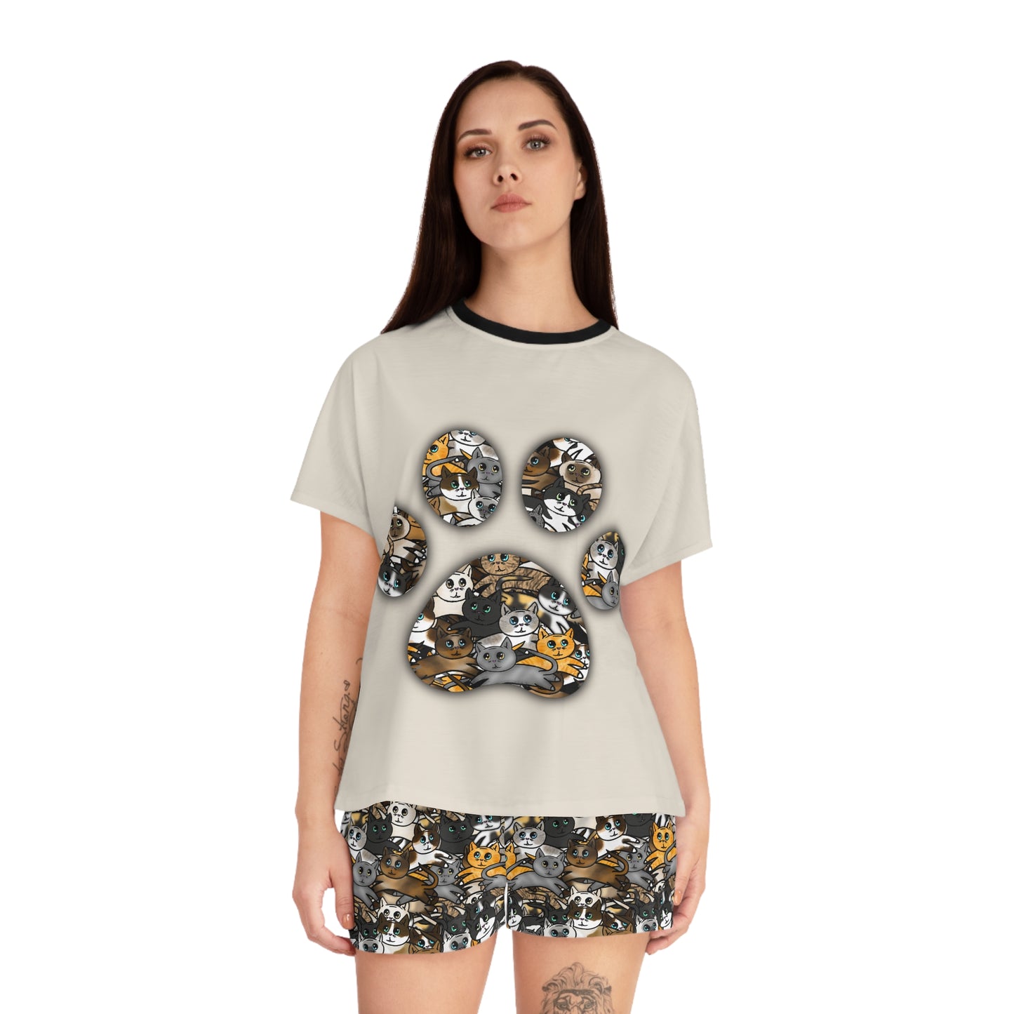 Cat Lovers Women's Short Pajama Set