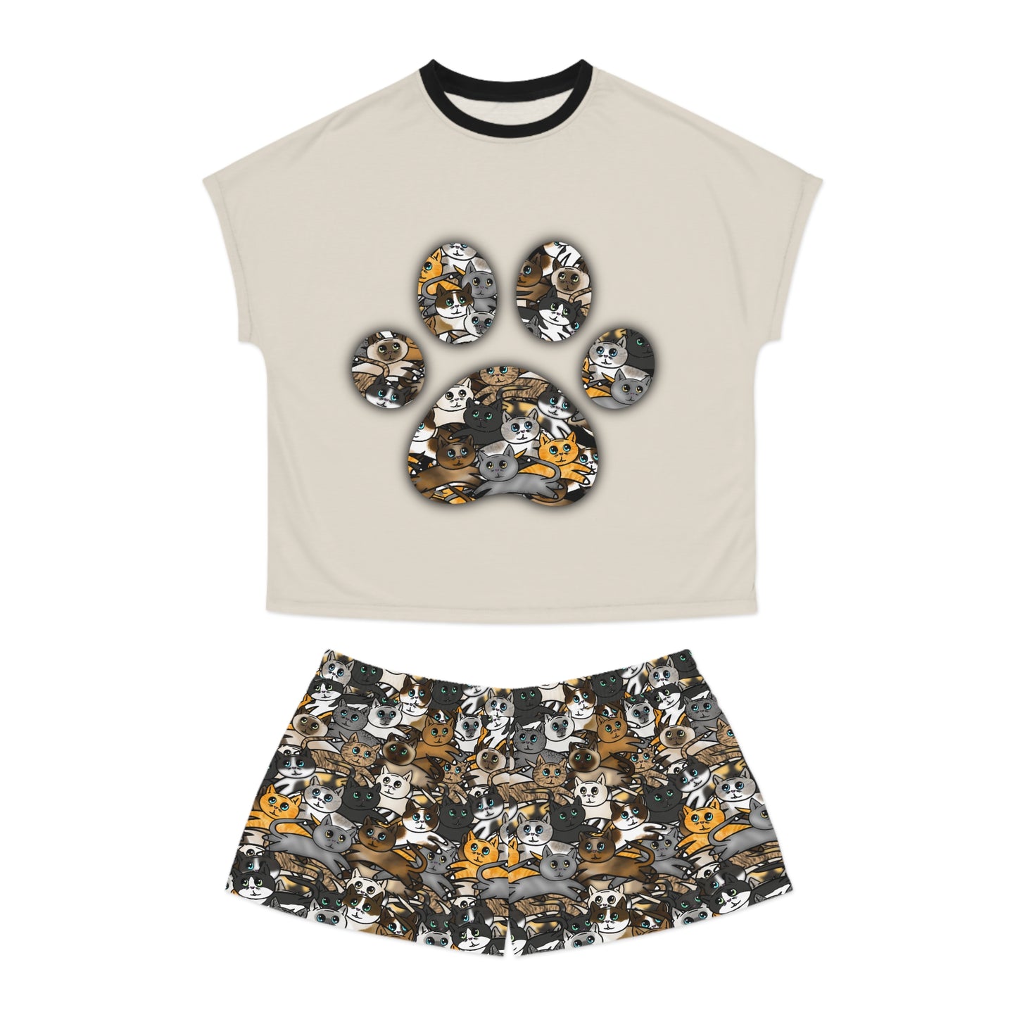 Cat Lovers Women's Short Pajama Set
