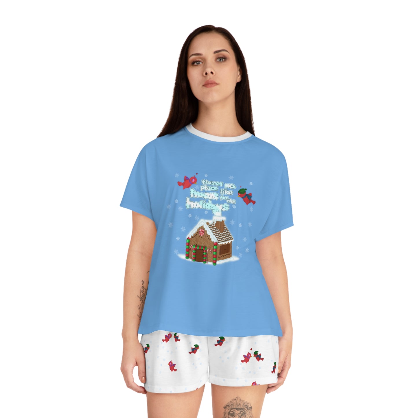 Gingerbread Home for the Holidays Women's Short Pajama Set