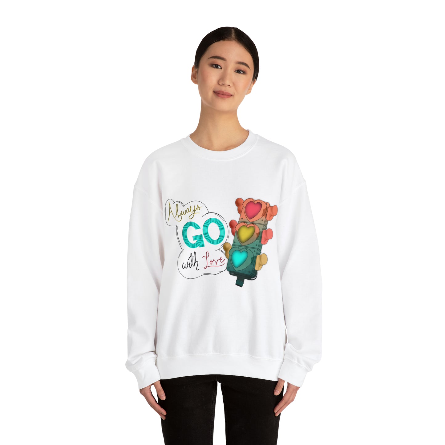 Always Go With Love Unisex Heavy Blend™ Crewneck Sweatshirt