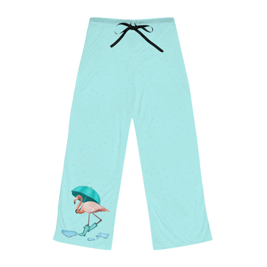 Flamingo in Rain Boots Women's Pajama Pants