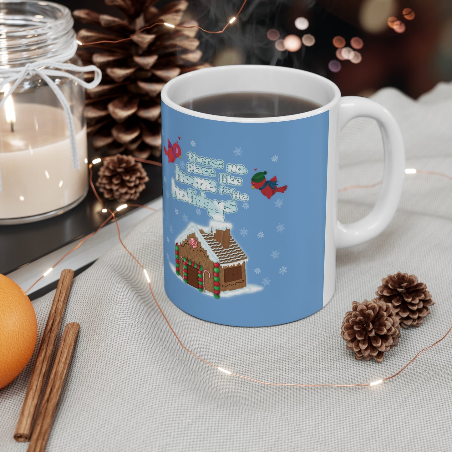 Gingerbread Home for the Holidays Ceramic Mug 11oz