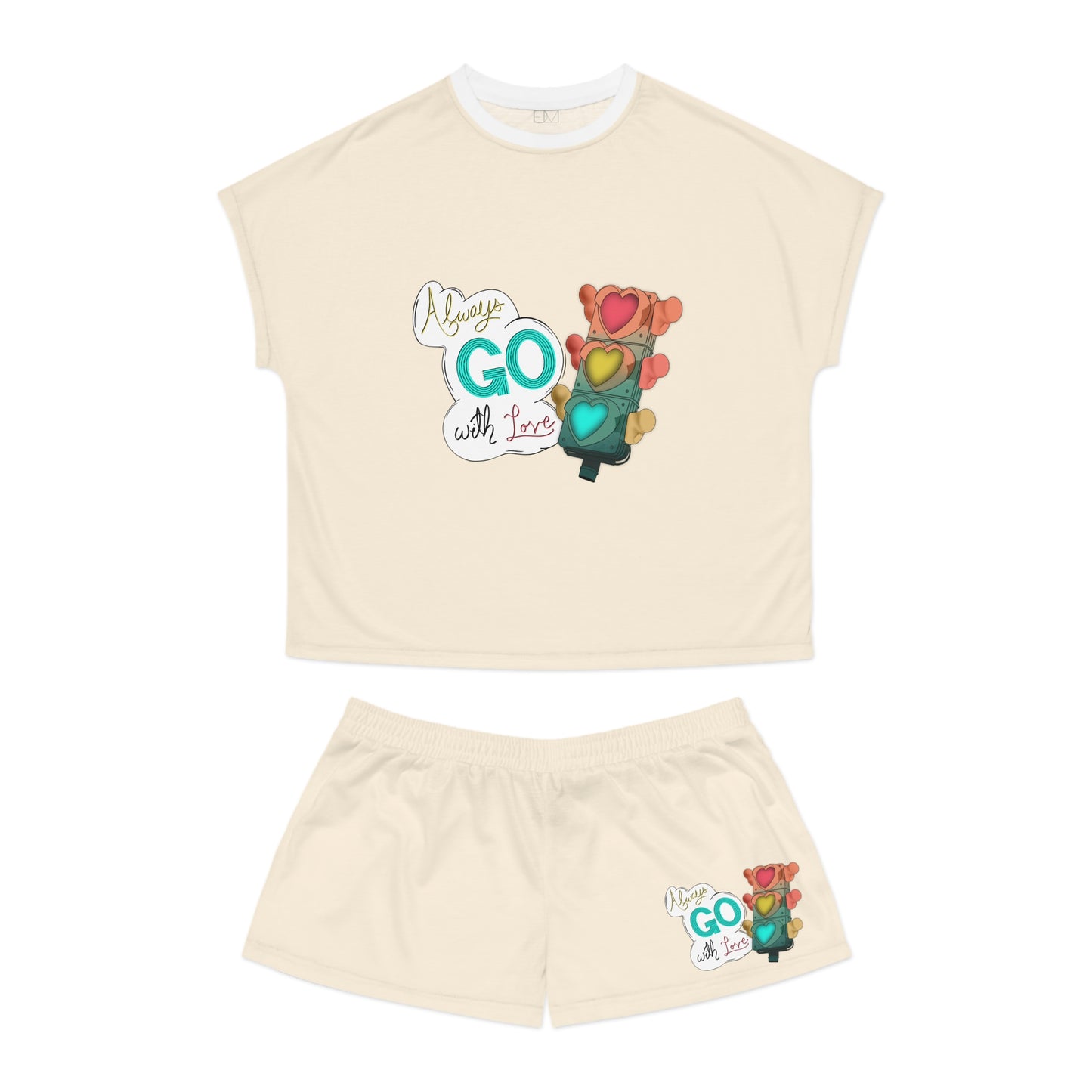 Always Go with Love Women's Short Pajama Set