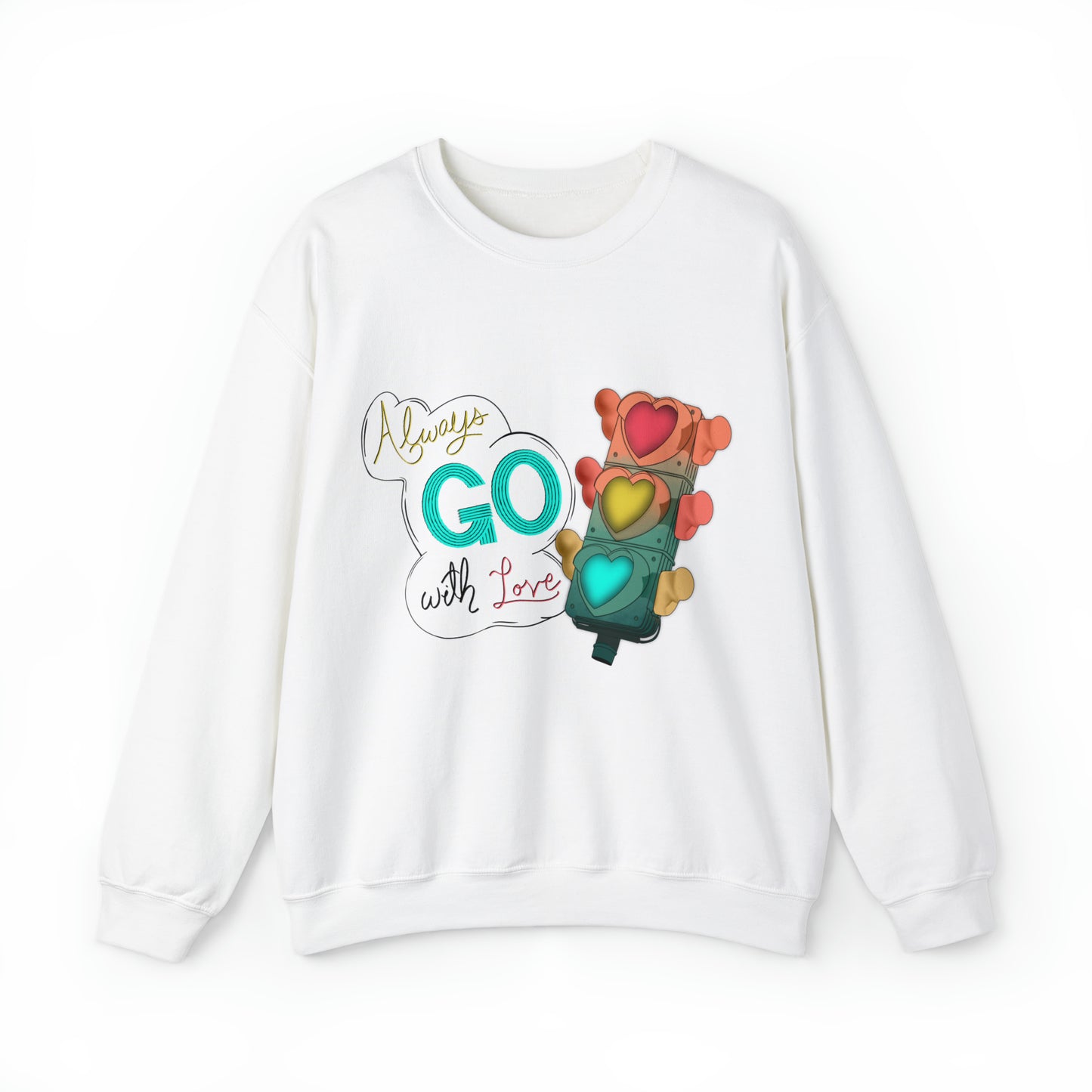 Always Go With Love Unisex Heavy Blend™ Crewneck Sweatshirt