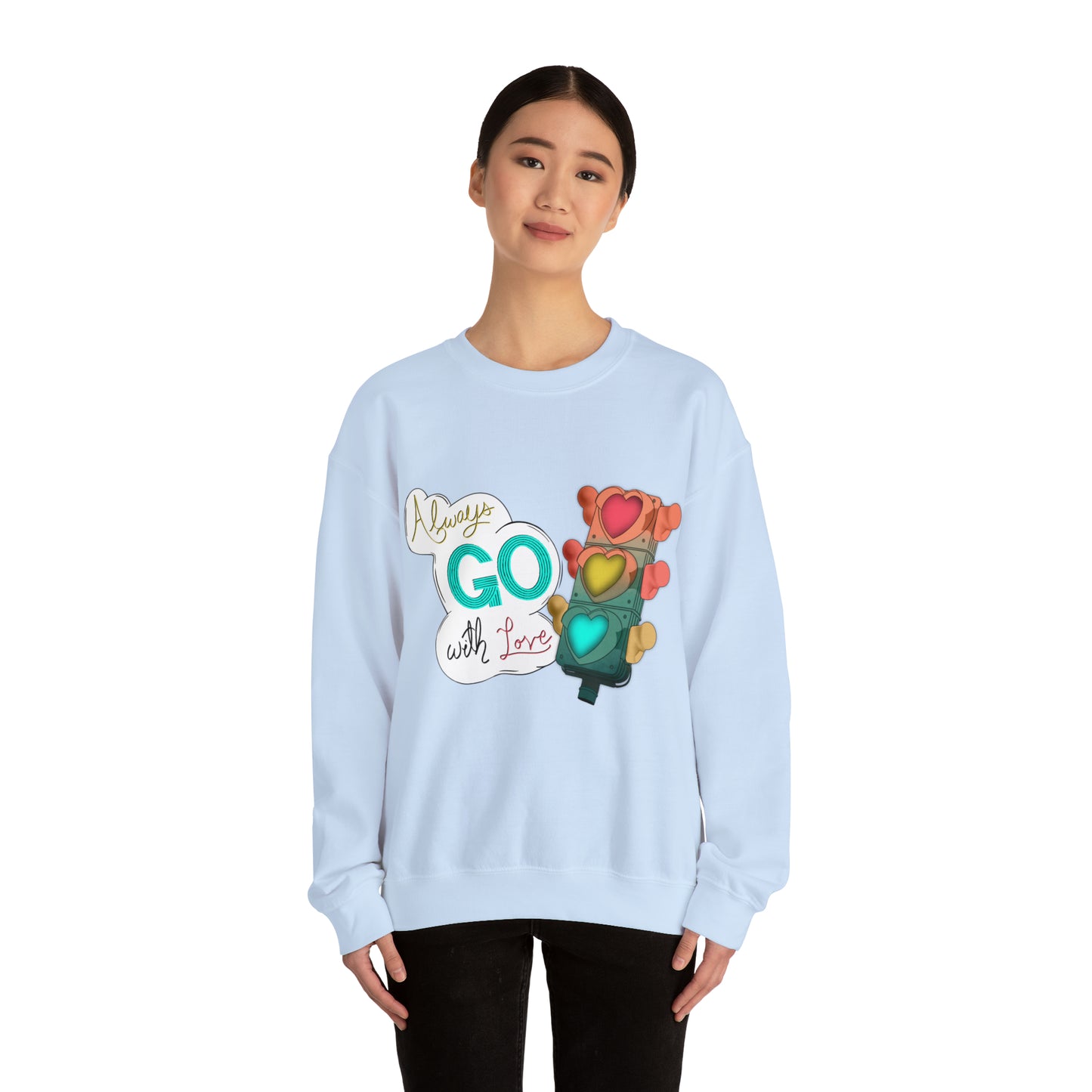 Always Go With Love Unisex Heavy Blend™ Crewneck Sweatshirt