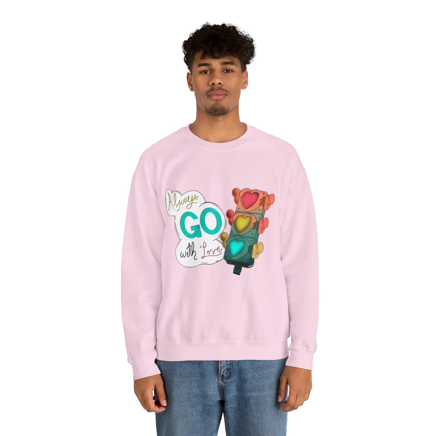 Always Go With Love Unisex Heavy Blend™ Crewneck Sweatshirt