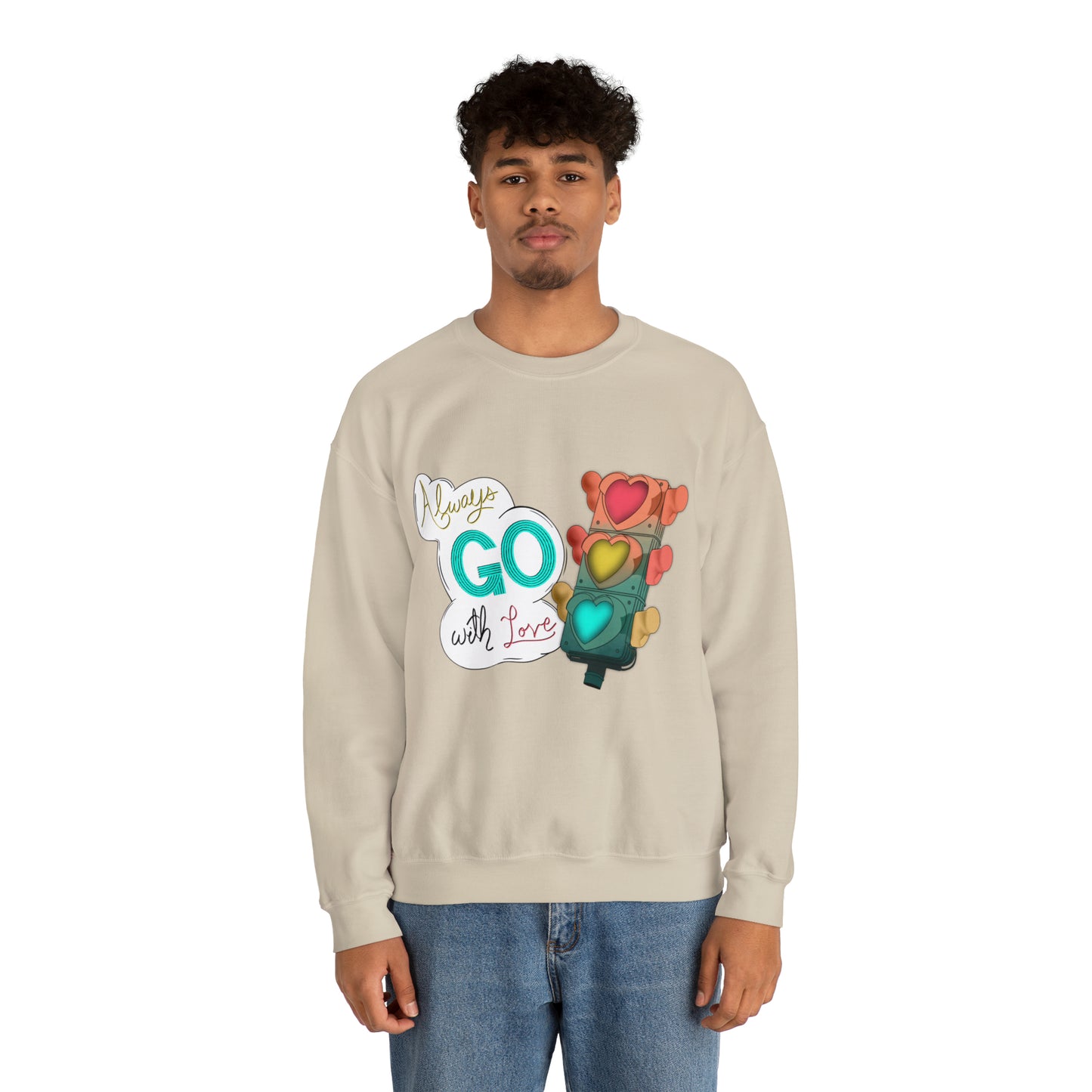 Always Go With Love Unisex Heavy Blend™ Crewneck Sweatshirt