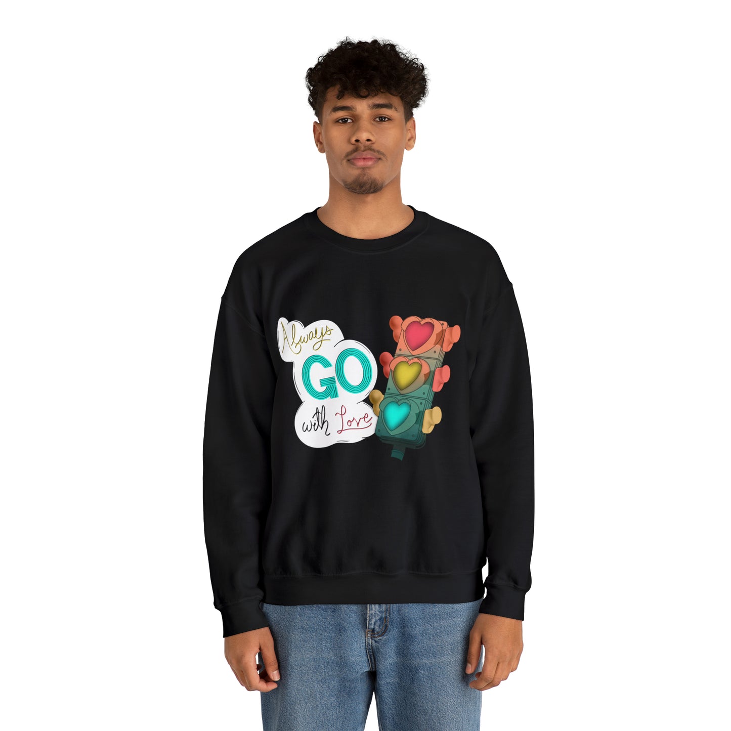 Always Go With Love Unisex Heavy Blend™ Crewneck Sweatshirt