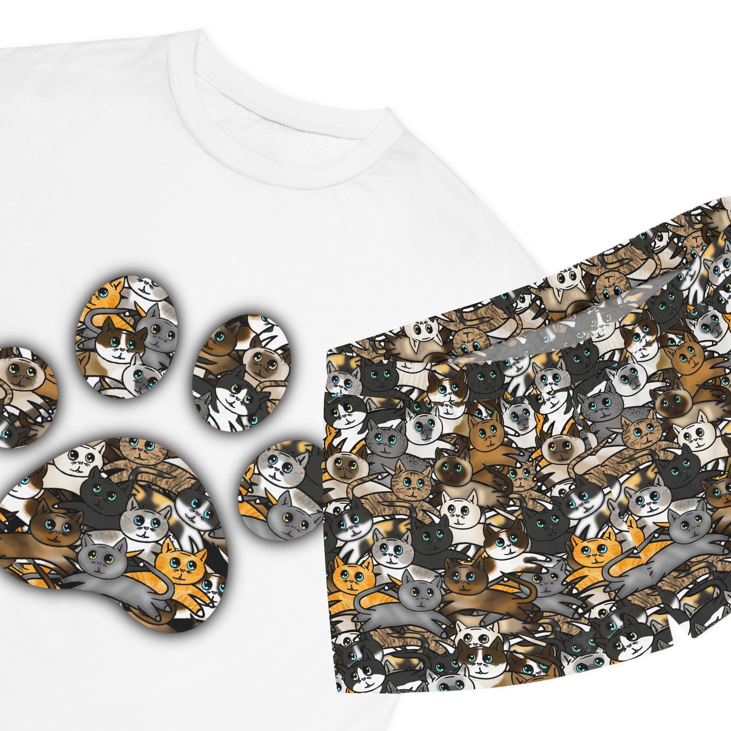 Cat Lovers Women's Short Pajama Set