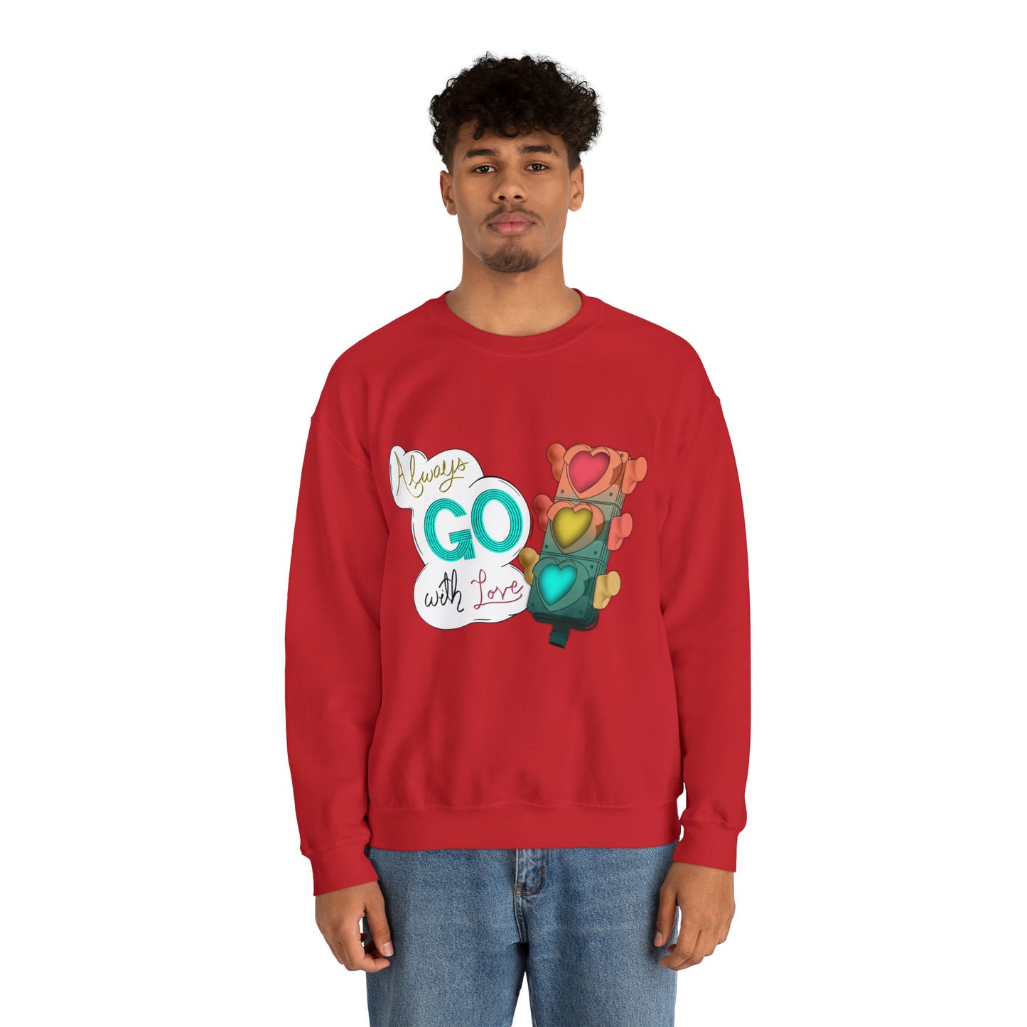 Always Go With Love Unisex Heavy Blend™ Crewneck Sweatshirt