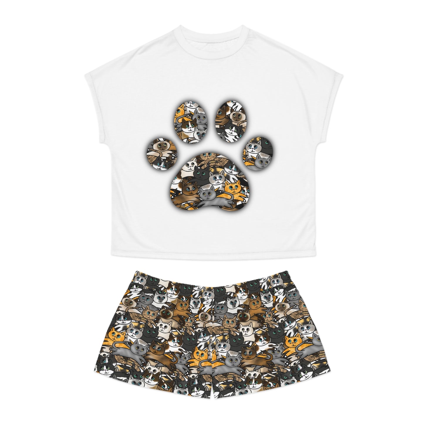 Cat Lovers Women's Short Pajama Set