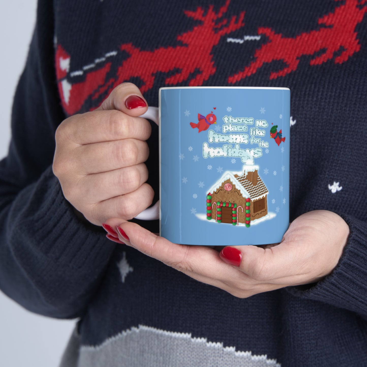 Gingerbread Home for the Holidays Ceramic Mug 11oz