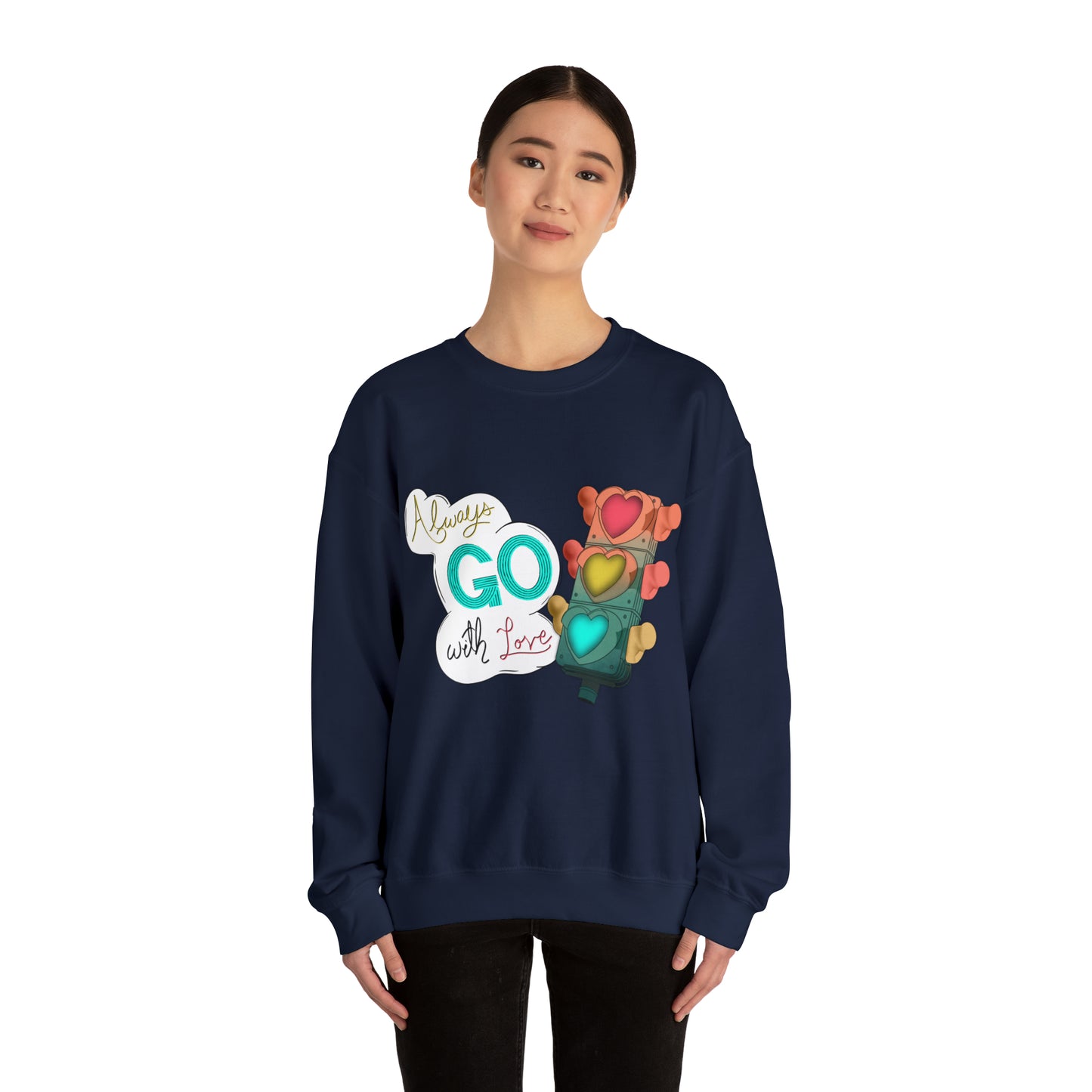 Always Go With Love Unisex Heavy Blend™ Crewneck Sweatshirt