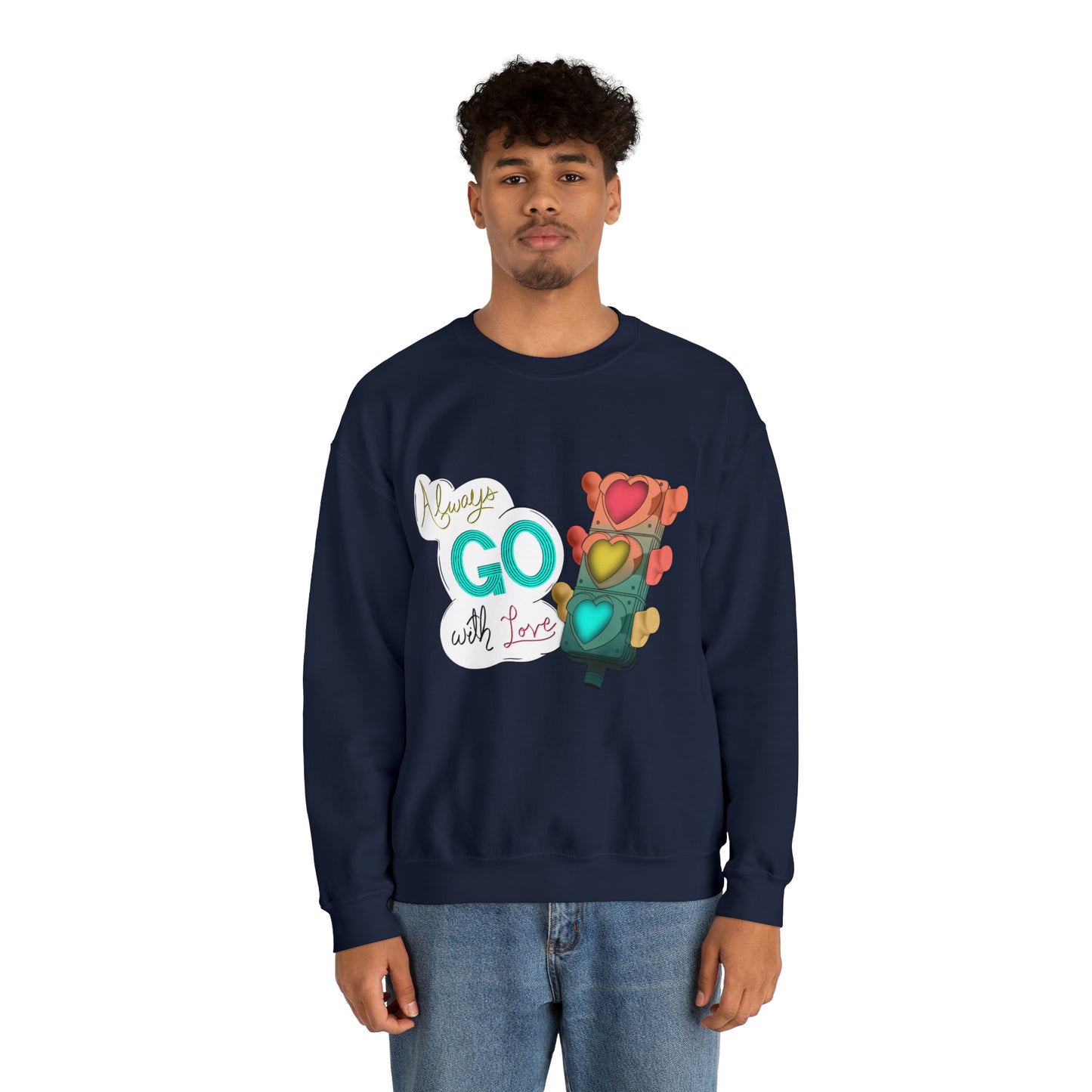 Always Go With Love Unisex Heavy Blend™ Crewneck Sweatshirt