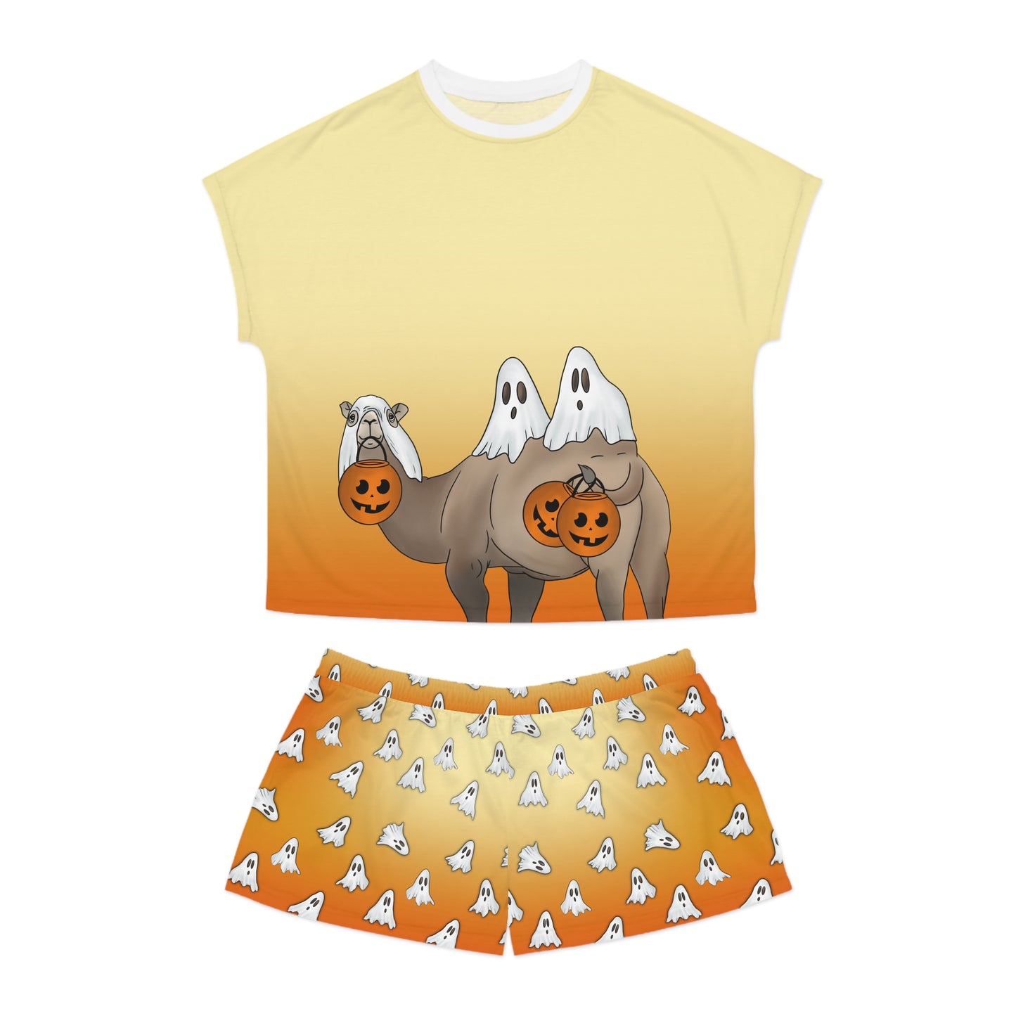 Camel Trick or Treat Women's Short Pajama Set