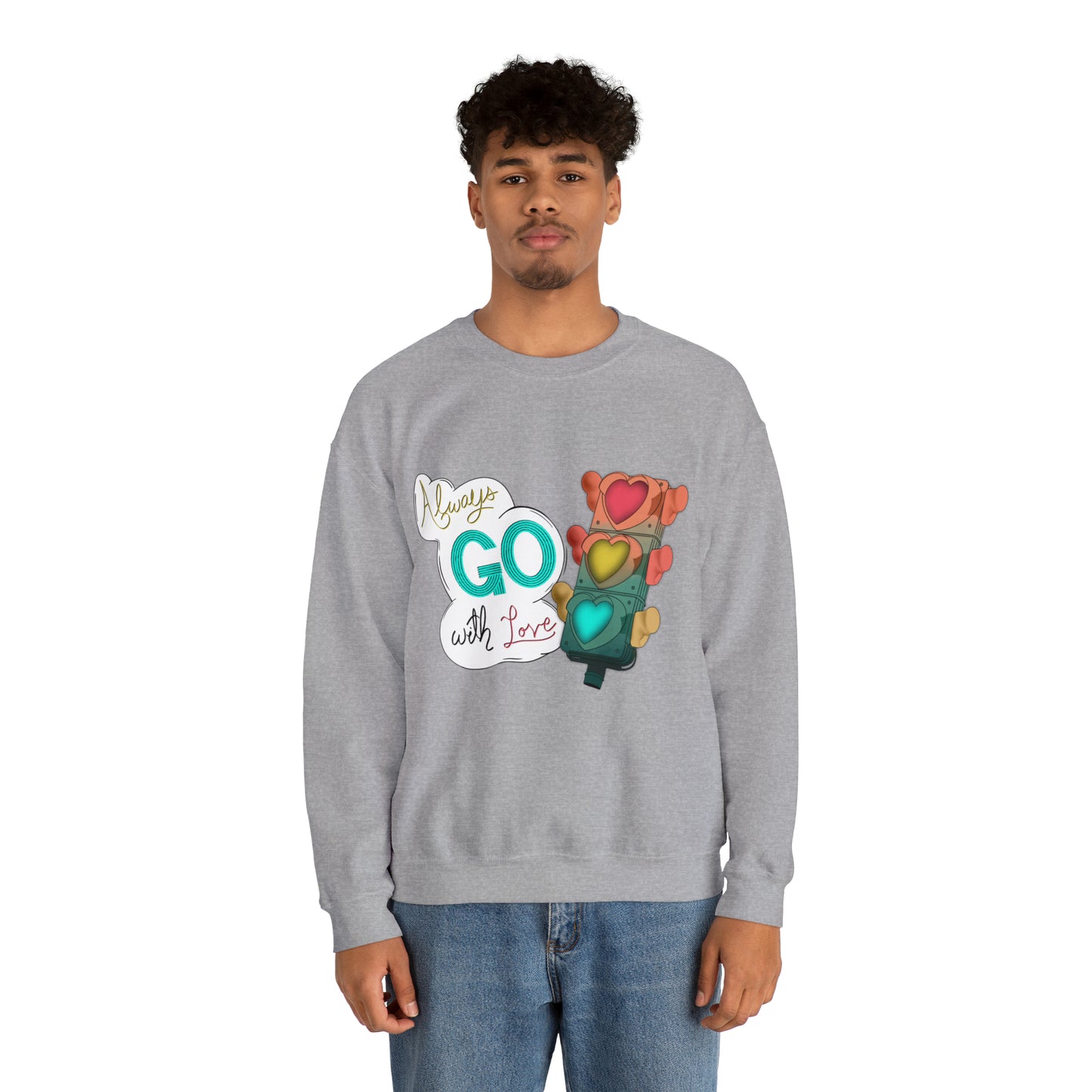Always Go With Love Unisex Heavy Blend™ Crewneck Sweatshirt