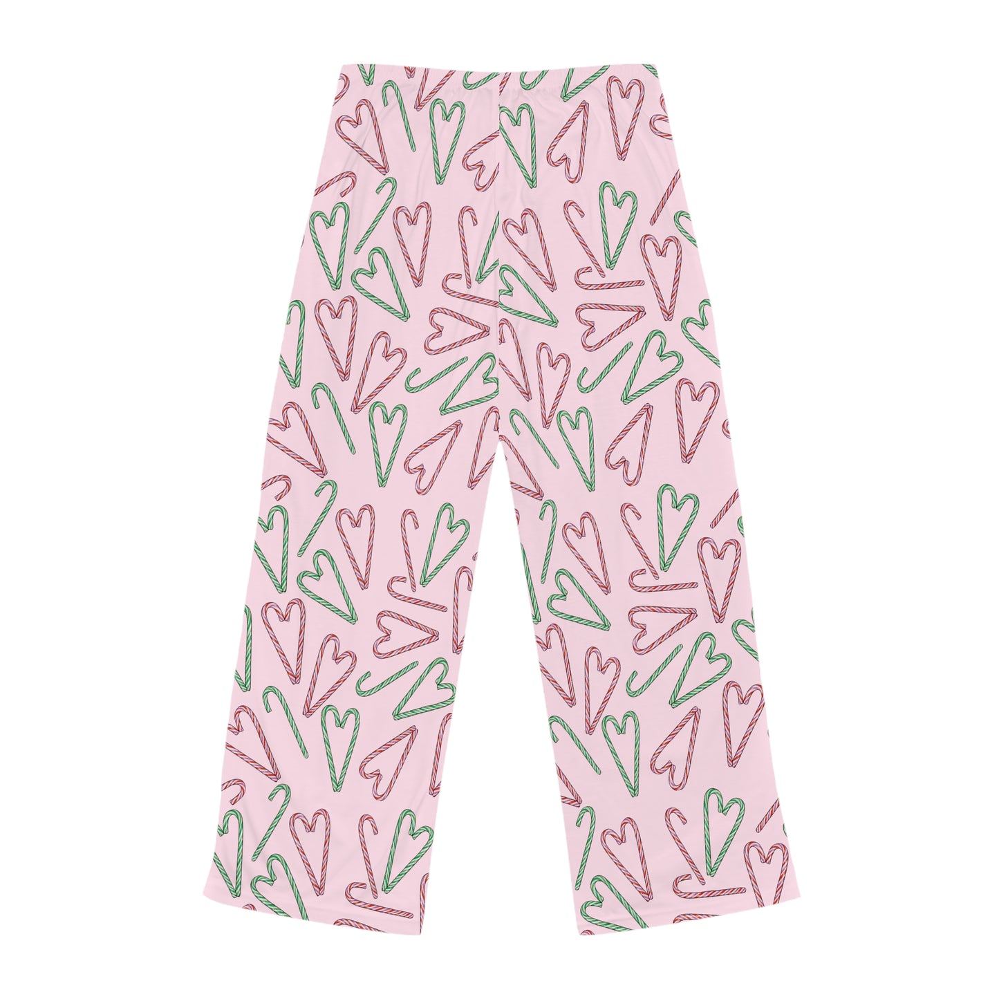 Candy Cane Hearts Women's Pajama Pants (Pink)