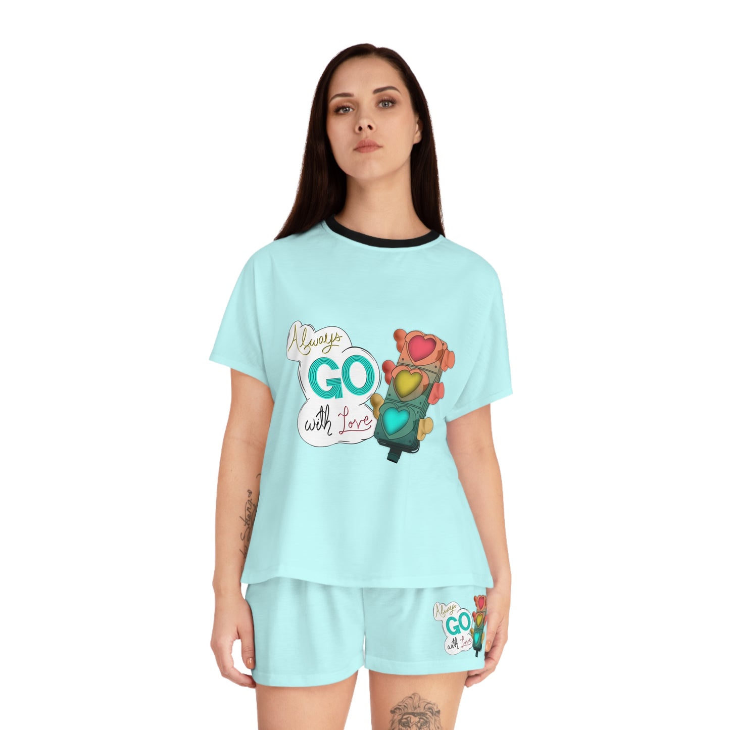Always Go with Love Women's Short Pajama Set