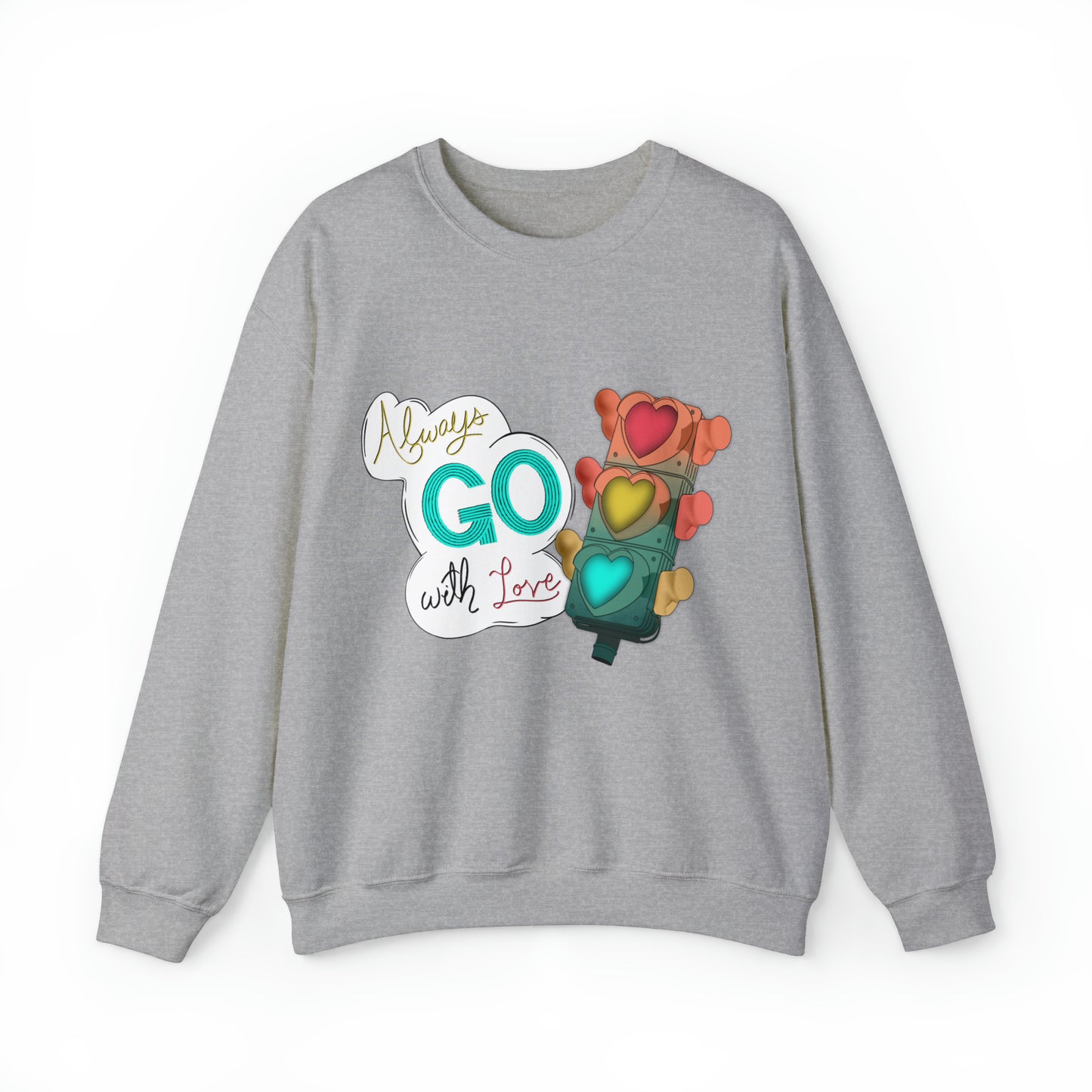 Always Go With Love Unisex Heavy Blend™ Crewneck Sweatshirt