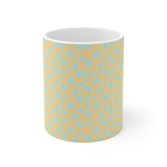Blue flower Ceramic Mug 11oz