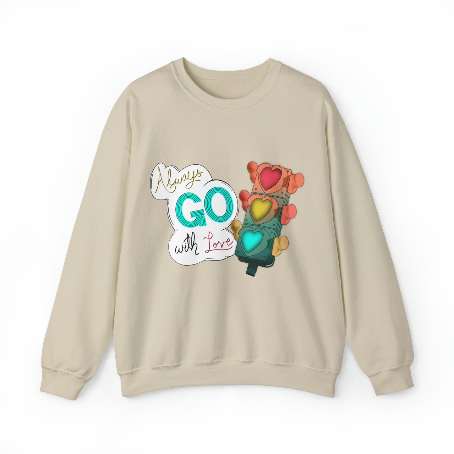 Always Go With Love Unisex Heavy Blend™ Crewneck Sweatshirt